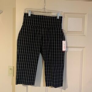 NWT JoFit Black/White 24 inch Slimmer Pedal Pusher sz XS